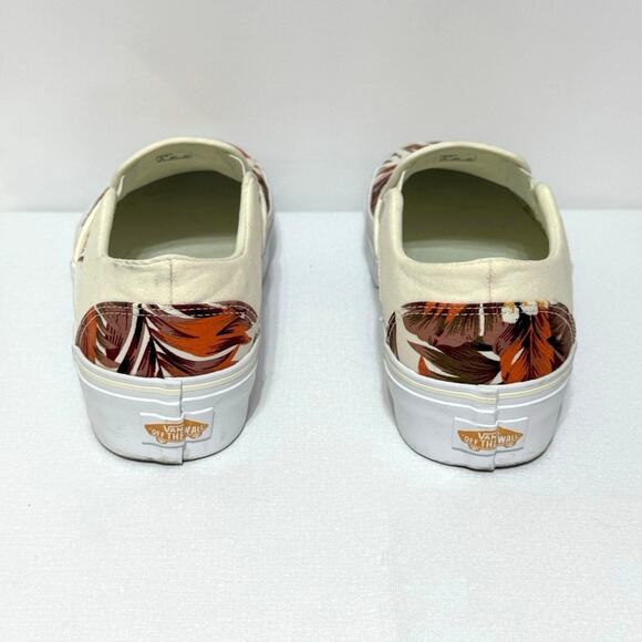 Vans Women’s Asher Platform Tropical Paradise Floral Slip-On Sneakers Size 9 - Picture 5 of 12